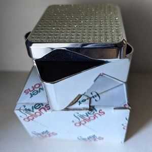 Enesco Silver Options Square Trinket Box (lined)